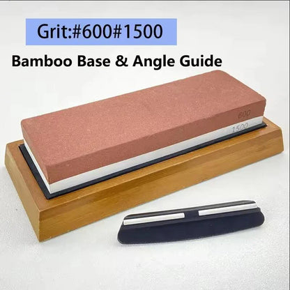Professional Double-Sided Whetstone Knife Sharpener – Kitchen Sharpening Stone 240/600/1000/3000 Grit
