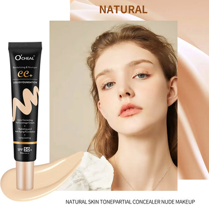 Ocheal 30g BB/CC Sunscreen Cream SPF 50/PA+++ – Anti-Aging, Long-Lasting Full Coverage Facial Foundation