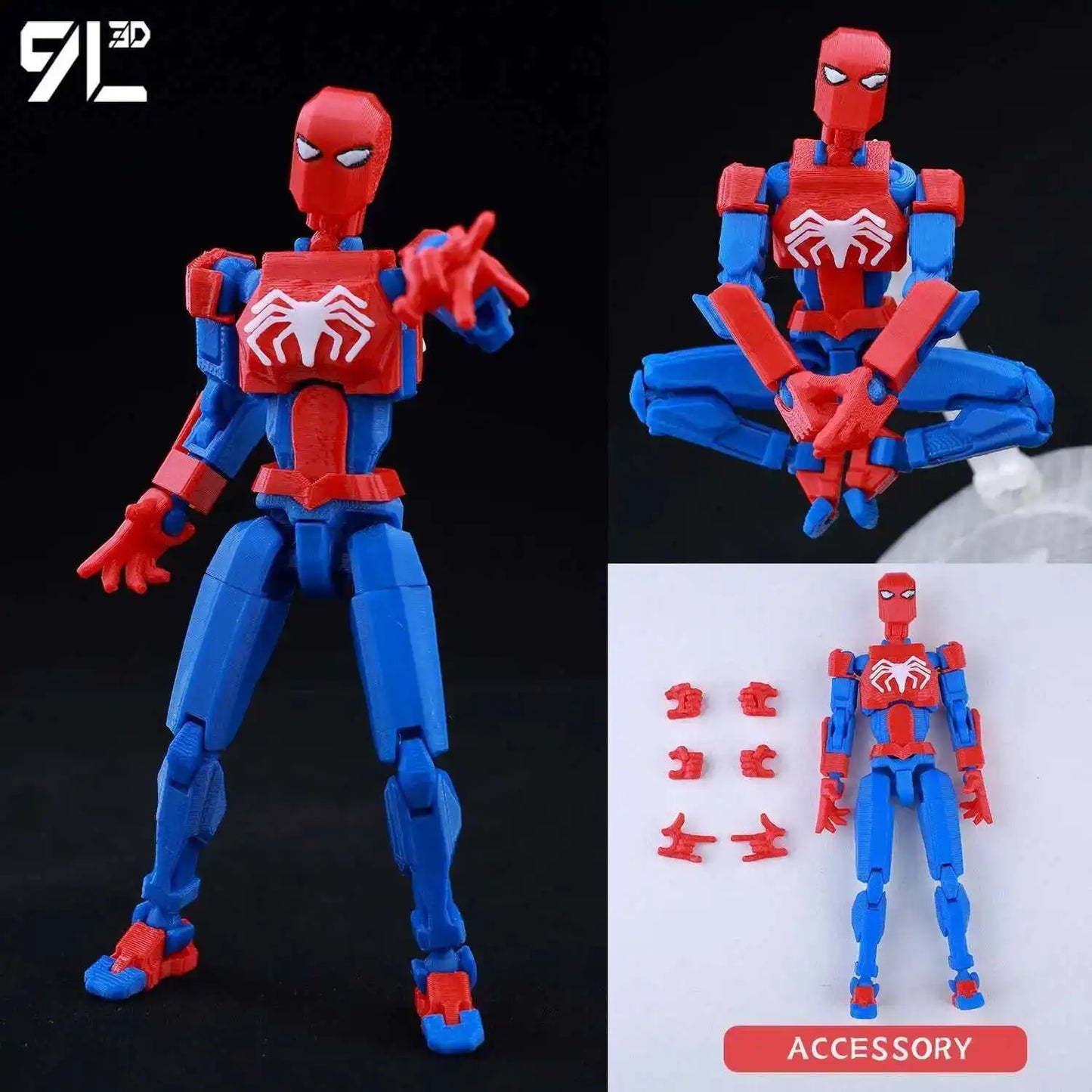 9L3D Superman & Batman Action Figures – Multi-Jointed Poseable LUCKY13 Titan13 Collectible Hero Toys