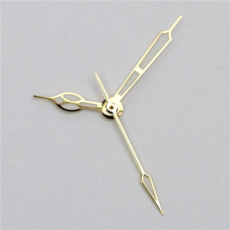 High-Quality Vintage Watch Hands - Polished BGW9 & C3 Luminescent Blue/Green Pointer for Seiko NH35/NH36 Movement Conversion
