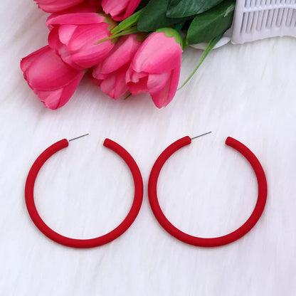 Women’s Funny Acrylic Circular Earrings – Round Ear Jewelry, Popular Fashion Accessory Gift