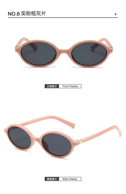 Fashion Oval Retro Sunglasses for Women – Simple Literary Design, Small Frame UV400 Luxury Travel Eyewear