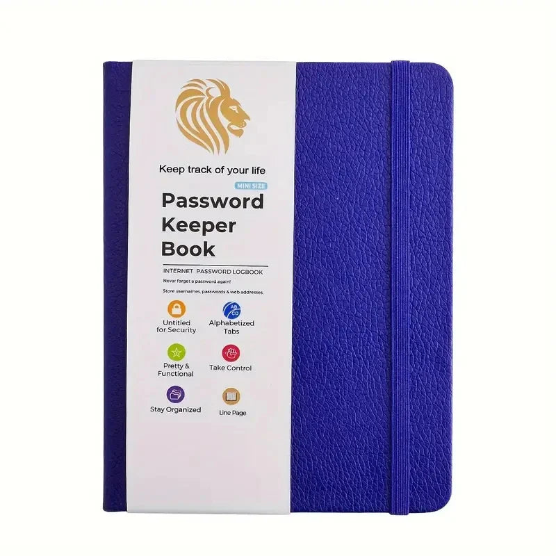 4-Password Book with Alphabetical Tabs – Internet Address & Password Keeper Logbook for Organized Note Keeping