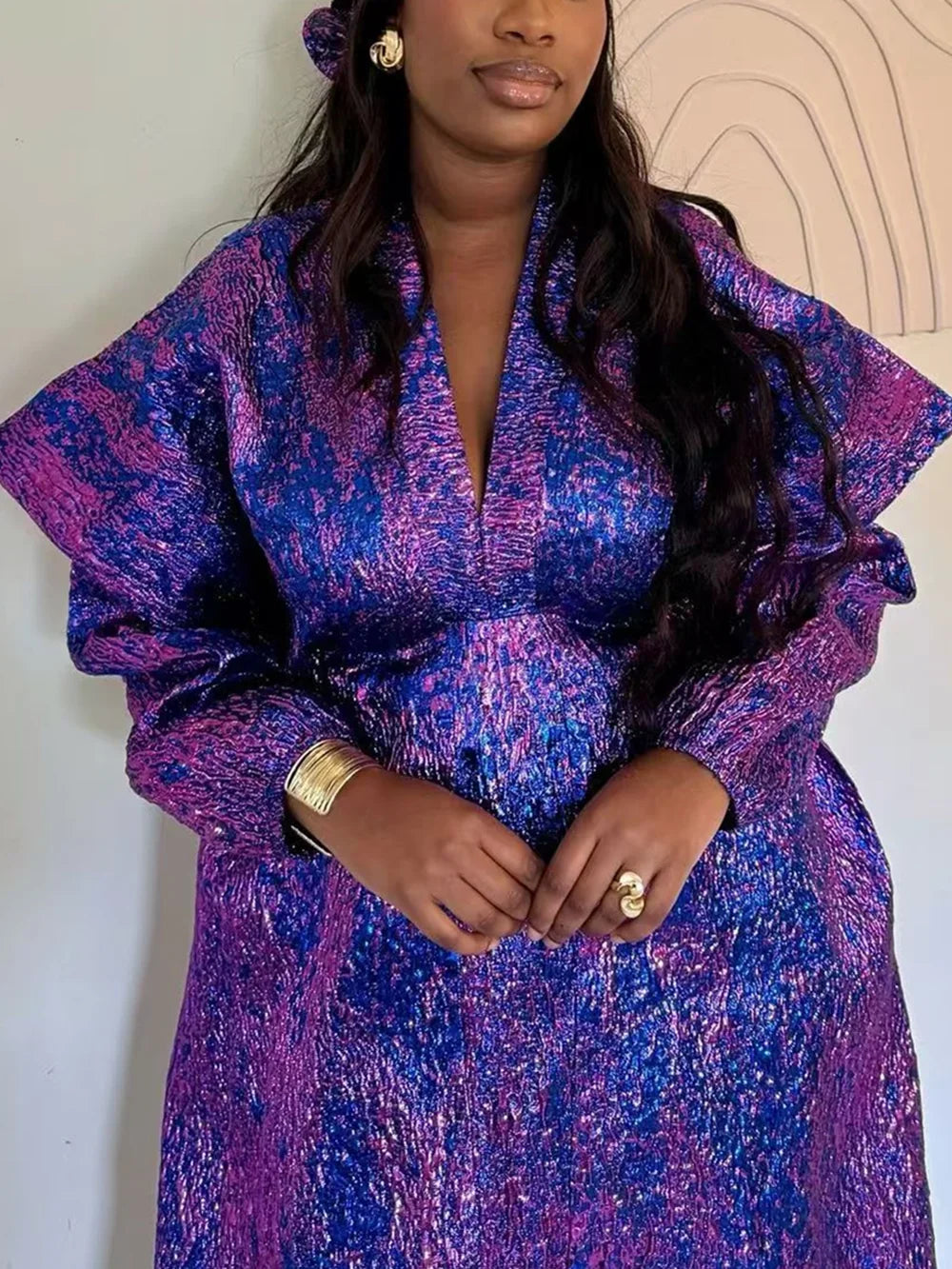 Women’s African Dashiki Ankara Maxi Dress - Traditional Gown, Abaya, Kaftan & Robe Outfit