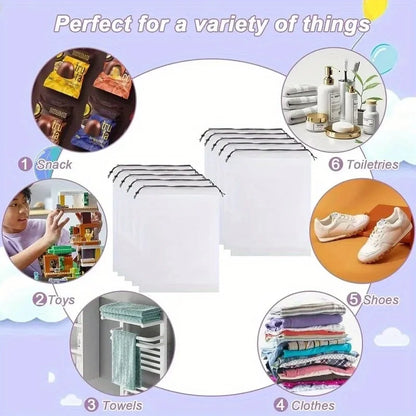 5/10/20PCS Portable Drawstring Shoe Storage Bags — Waterproof Transparent Eco Travel & Makeup Organizer Bags