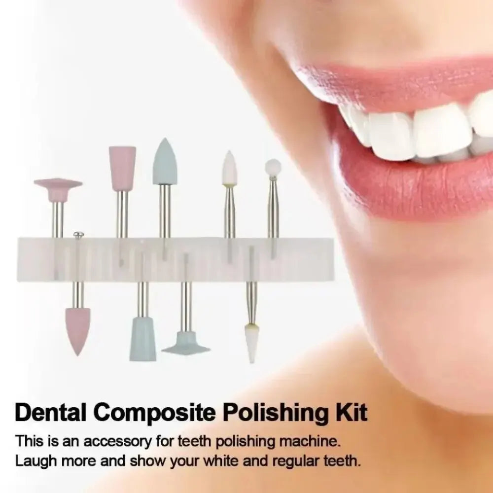 9pcs/Box Dental Composite Polishing Kit – Low Speed Handpiece Contra Angle Resin Sanding & Polishing Set RA0309