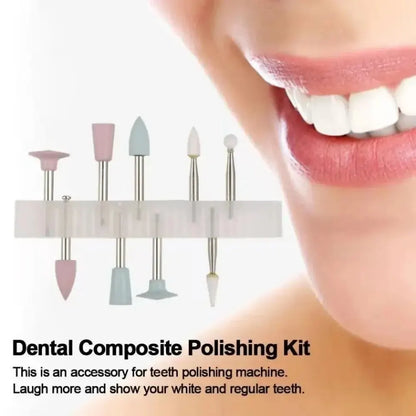 9pcs/Box Dental Composite Polishing Kit – Low Speed Handpiece Contra Angle Resin Sanding & Polishing Set RA0309