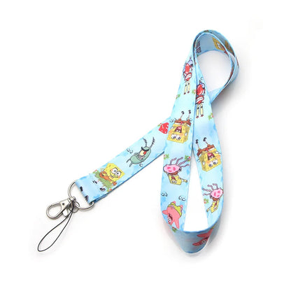 Spongebob Cartoon Key Lanyard – ID Badge Holder & Phone Neck Strap with Keyring