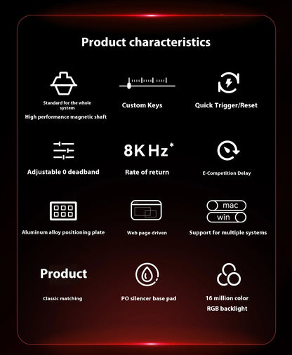 MADLIONS MAD 60/68HE Magnetic Switch Wired Gaming Keyboard – Hot Swap, Rapid Trigger, Customizable PC Gamer Accessory
