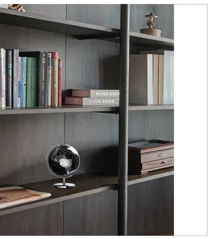 Rotating World Globe with Metal Base – Educational Geography Globe for Children, Classroom Learning Stand