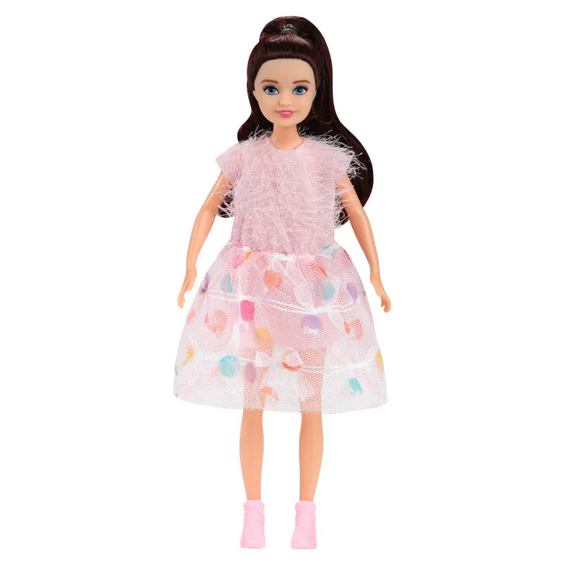 Kawaii 7-Inch Fashion Dolls for Little Girls – 23cm Female Figures for DIY Playhouse, Baby Toys & Gift