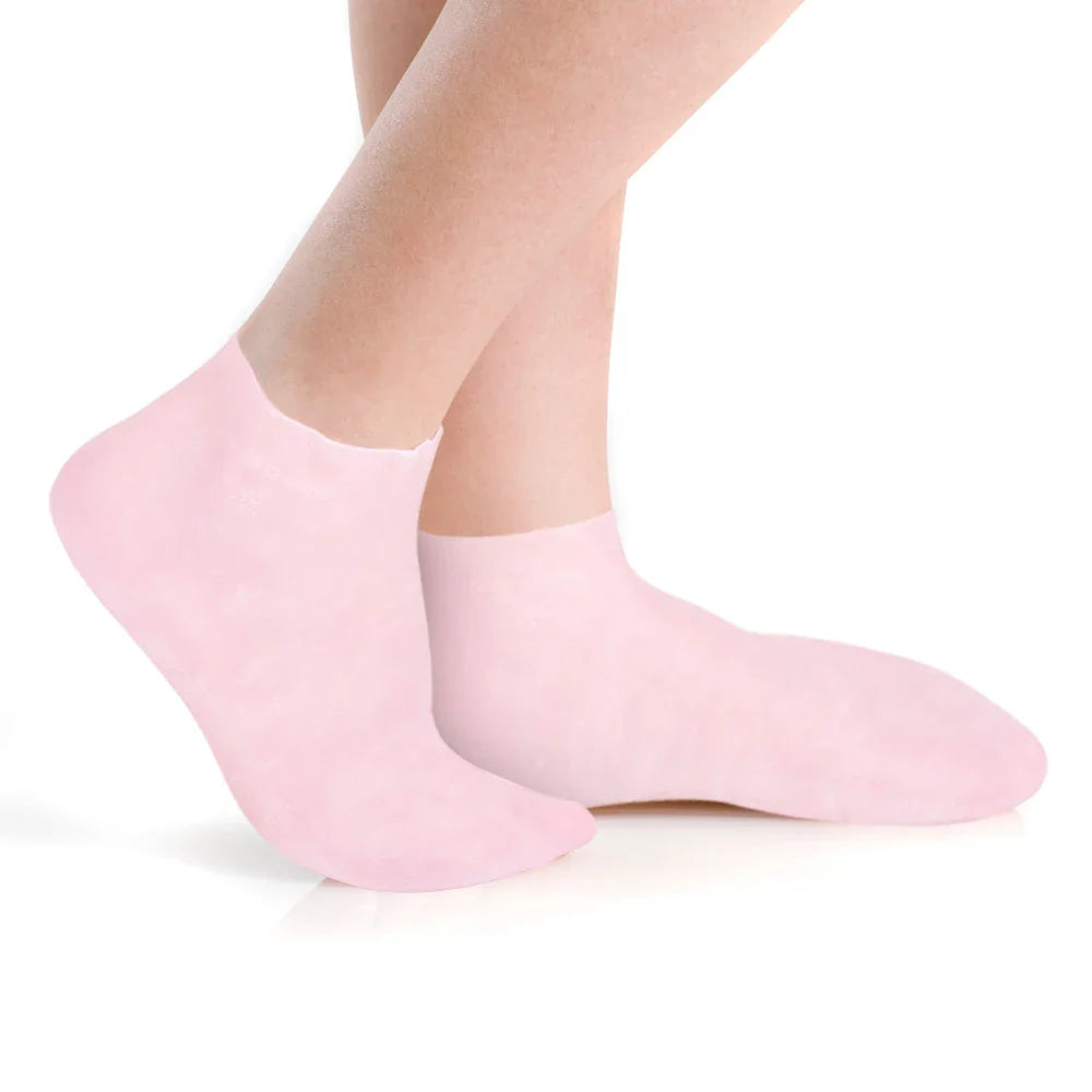 Moisturizing Exfoliating Silicone Socks for Dry Cracked Skin - Plantar Protection & Foot Care Elastic Socks