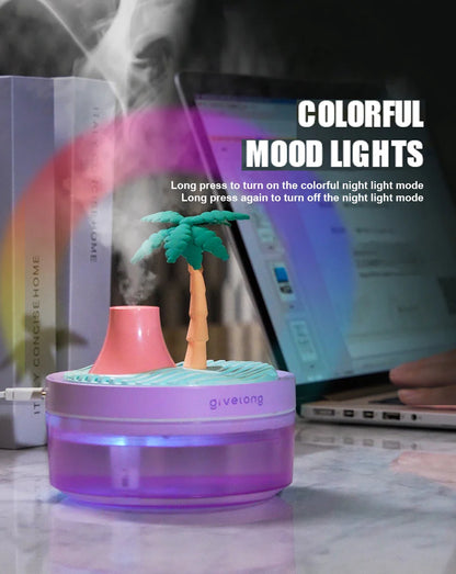 Landscape Air Humidifier – Small USB Spray, Silent Hydration for Bedroom, Desktop & Car, Aromatherapy Diffuser