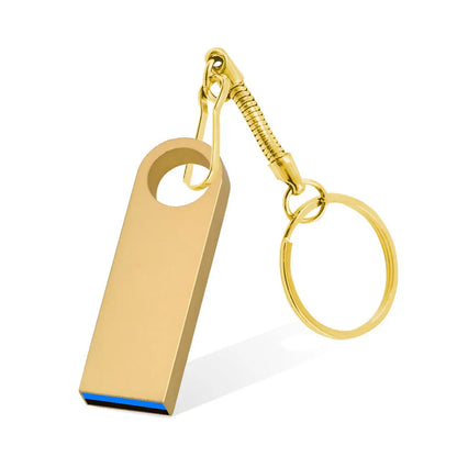 Metal USB 3.0 Flash Drive Keychain – High-Speed Pen Drive 8GB/16GB/32GB/64GB/128GB Memory Stick