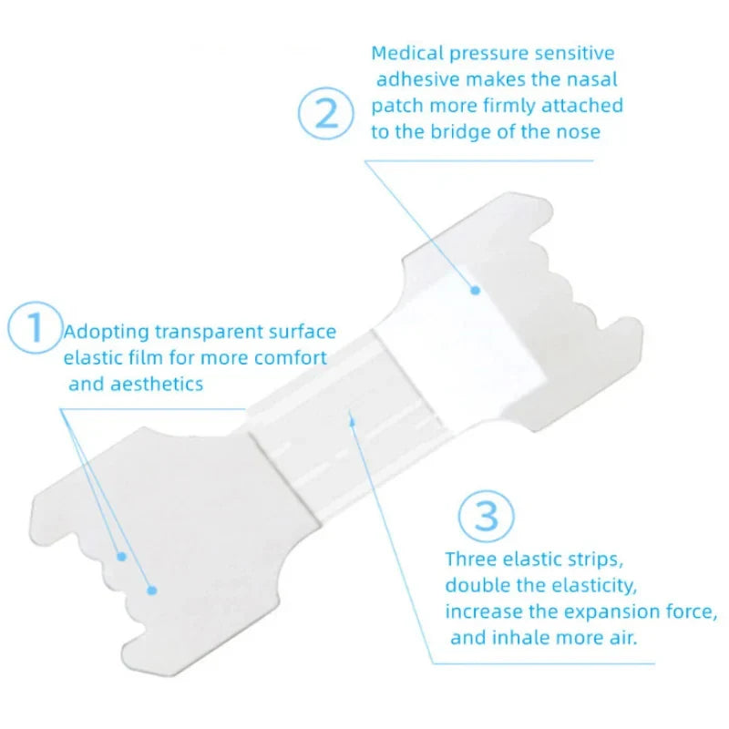 10/30/50/200pcs Nasal Strips — Extra Strength Transparent Anti-Snoring Patches for Better Sleep