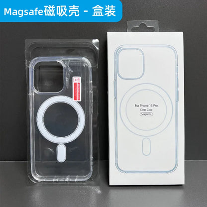 Transparent Magnetic MagSafe Case - Shockproof Original Style Cover for iPhone 17 Air 16 15 14 13 12 11 Pro Max