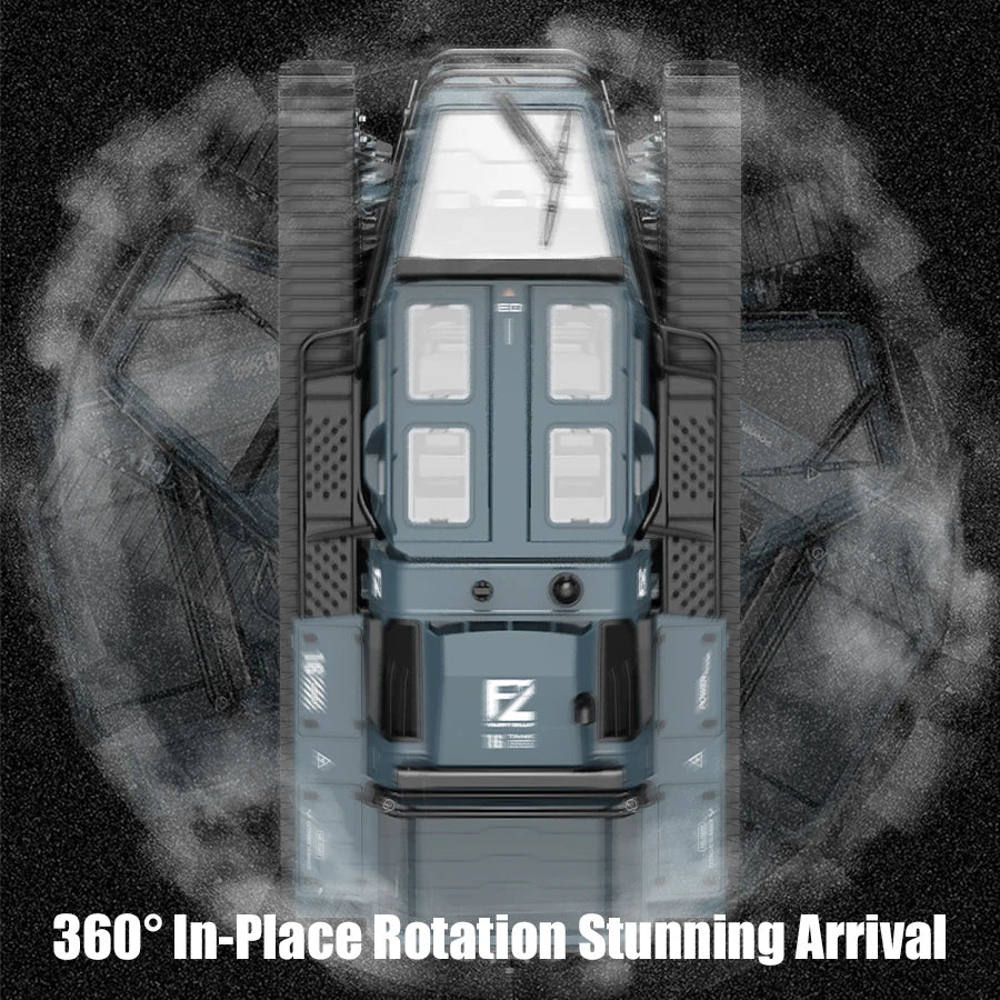JJRC C8812 LED Tracked Tank RC Car — Full-Scale Simulation Model, Drift Remote Control Off-Road Vehicle Toy for Boys Gift