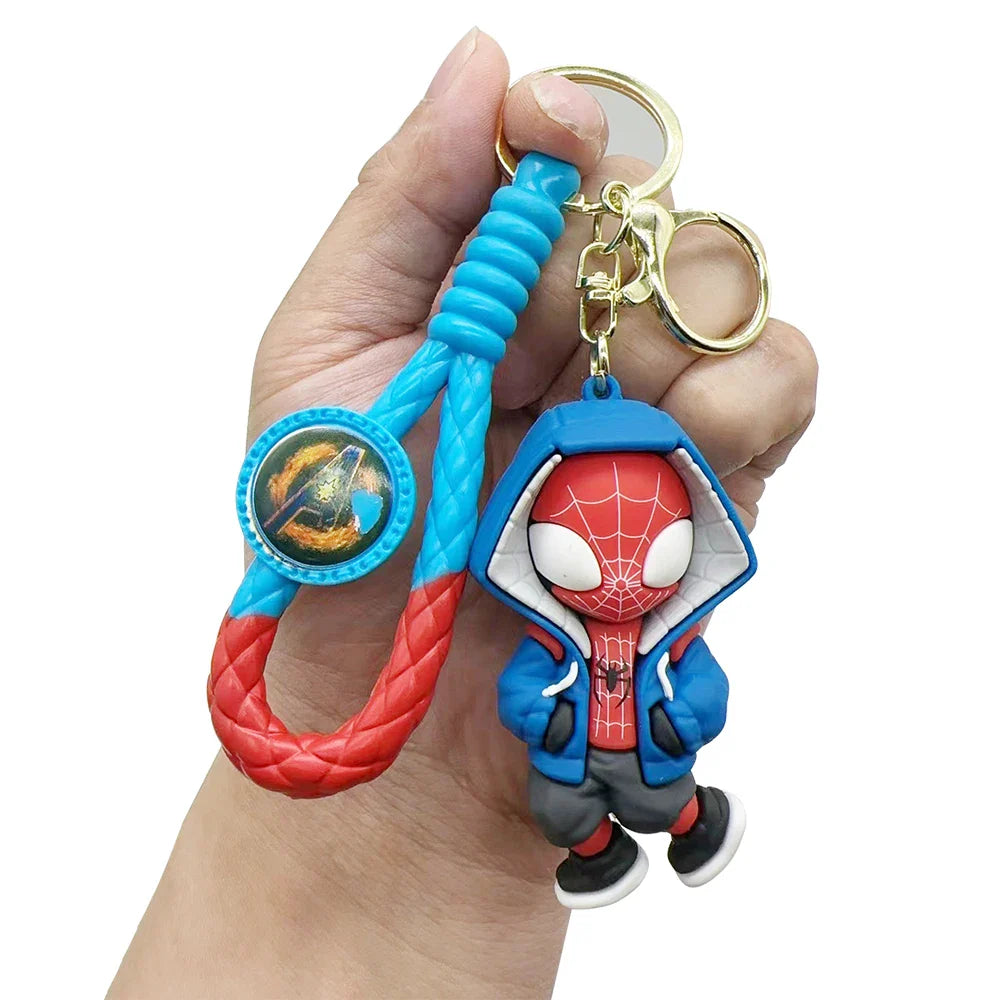 Marvel Avengers Keychain - Spiderman, Iron Man, Captain America, Thor, Batman Keyring - Perfect Gift for Friends