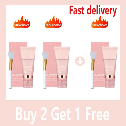 Collagen Peel-Off Facial Mask – Deep Cleansing, Hydrating & Moisturizing Korean Skincare Cream 75ml/100g