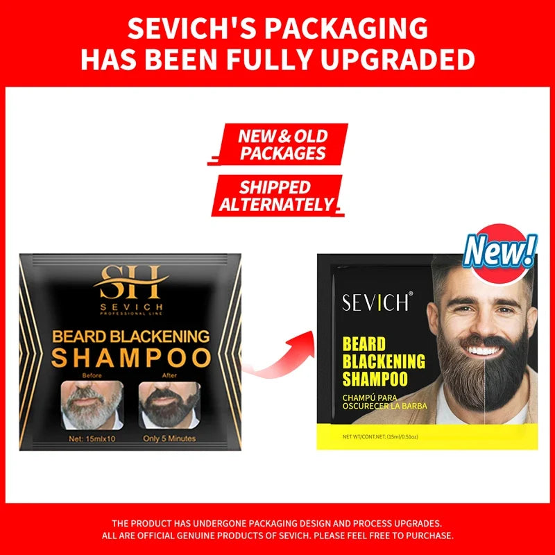 Black Beard Dye Cream - 3-Minute Fast Gray Coverage and Natural Beard Coloring