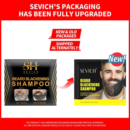 Black Beard Dye Cream - 3-Minute Fast Gray Coverage and Natural Beard Coloring