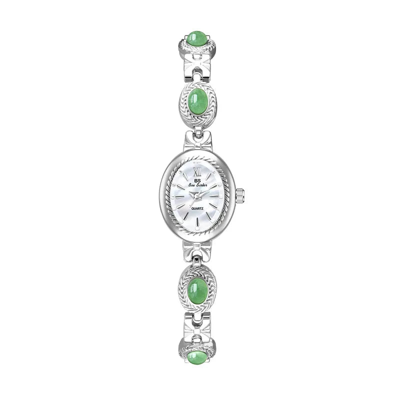 Oval Gold Women's Watch – Luxury Rhinestone Dress & Casual Quartz Small Dial Wristwatch 2025 ⌚✨