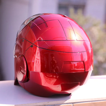 1:1 Iron Man Helmet Mk5 to Mk50 – Avengers War Machine Cosplay with Electric Open/Close, English Voice & Remote Control, Christmas Gift Toy