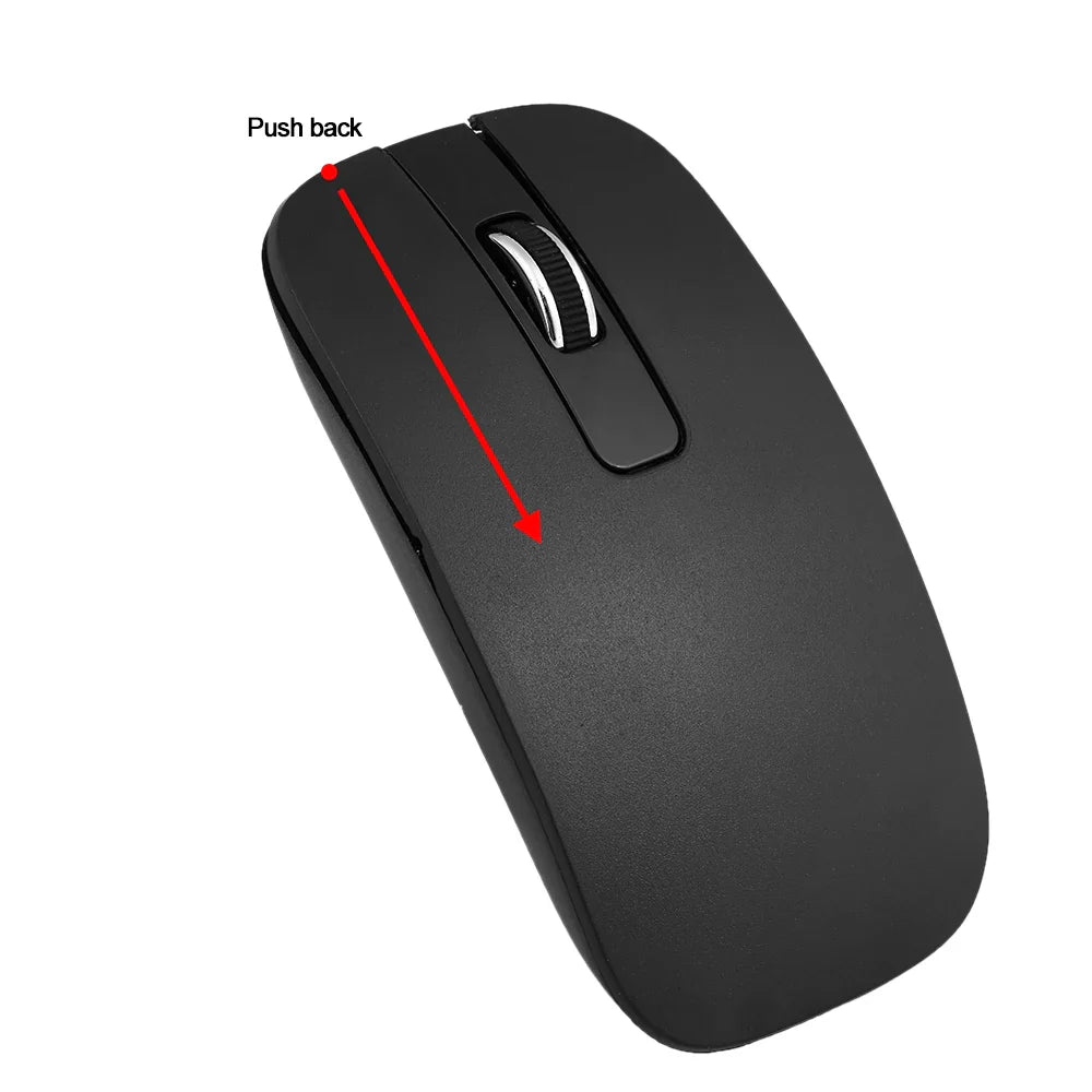 K-06 2.4G Wireless Keyboard and Mouse Combo – Plug and Play Black Set for Laptop