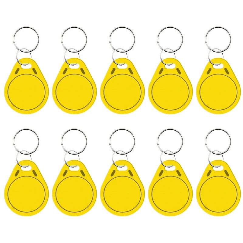 10PCS 125KHz T5577 Rewritable Keyfobs – Duplicate RFID 5200 Proximity Access Card ID Token Keychain Cloner Tags