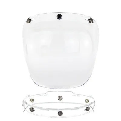 Motorcycle Helmet Bubble Visor – Anti-Fog UV Protection HD Lens for Retro Open Face Helmets