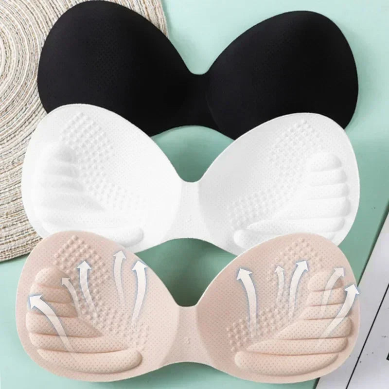 Thick Invisible Removable Push-Up Bra Pads – Latex Swimwear Inserts for Women, Chest Foam Cups