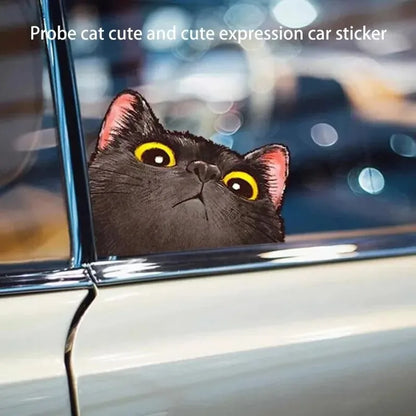 Funny Cat Expression Stickers - Creative Car, Motorcycle, Laptop & Luggage Decals