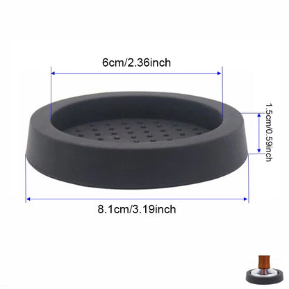 High Quality Silicone Espresso Tamper Mat – Slip-Resistant Rubber Corner Pad (No Tamper Included)