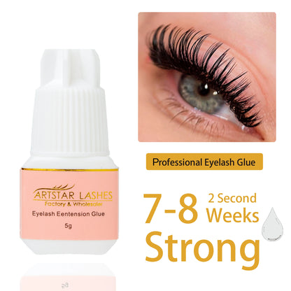 ARTSTAR 5ml Eyelash Extension Glue – Fast-Drying 0.5S/1S/2S Adhesive, Low-Odor, Long-Lasting Lash Glue