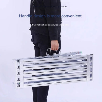 Telescopic Folding Step Stool Scaffolding Ladder – Thickened Multifunctional Adjustable Engineering & Indoor Work Platform for Decoration & Home Use