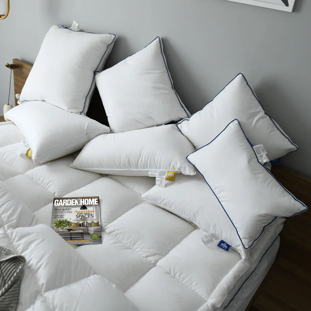 100% Goose Down Pillow – Luxury Five-Star Hotel Quality, Soft & Supportive Sleep Pillow, Single Size