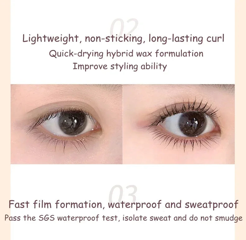 Judydoll Lash Lengthening Waterproof Mascara – Curling, Thick, Non-Smudge, Quick-Dry, Long-Lasting Eye Makeup Cosmetics
