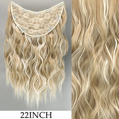 Women’s 7Pcs Hair Extensions with 16 Clips – Natural Black Straight Ombre Hairpiece