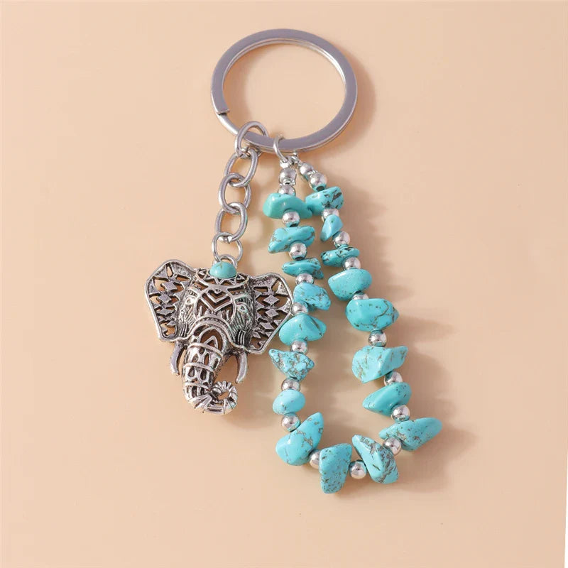 Retro Gothic Punk Heart Cross Keychain – Metal Flower Key Ring Pendant for Car Keys, Handbag Decor & Jewelry Gift