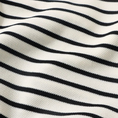 2PCS Kids Summer Outfit – Cotton Short Sleeve Tee & Shorts Set for Boys, Black & White Stripe