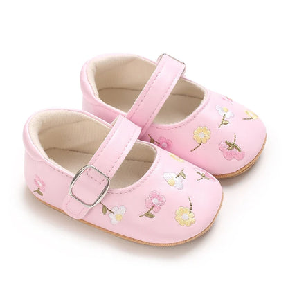 Baby Girl Princess Pre-Walker Shoes - Breathable Flower Bow Soft Sole Casual Sports Footwear 0–1 Year