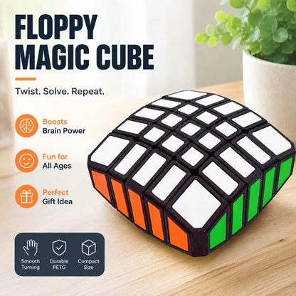 Zcube Zepuzzles 1×4×4 Floppy Cube Puzzle - 3D Printed Irregular Twisty Brain Teaser