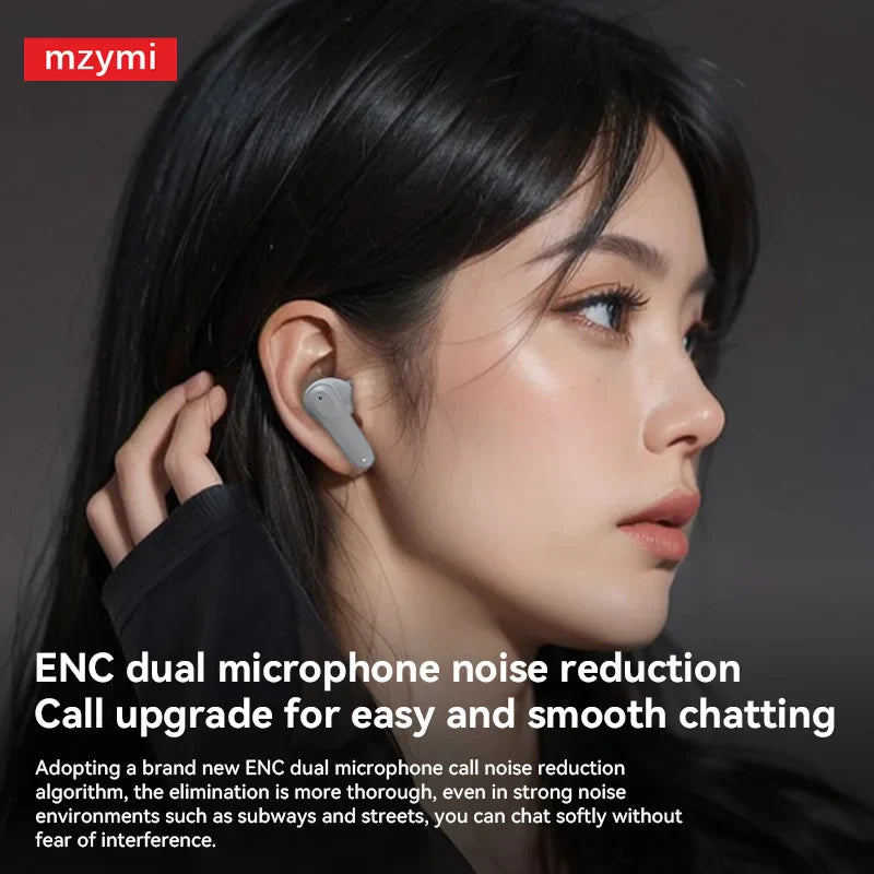 mzymi A98 TWS True Wireless Earbuds | ENC Noise-Reducing Waterproof Sport Headphones