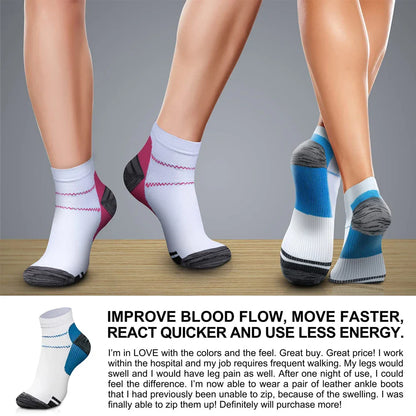7/5 Pairs Compression Socks – Plantar Fasciitis Relief, Ankle Support & Heel Spurs Pain Protector for Men & Women