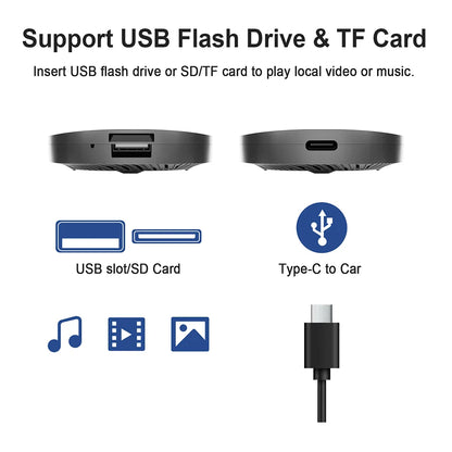 CarPlay AI Box Android 13 Wireless – Smart Android Auto TV Box for YouTube & Netflix Compatible with Toyota, Mazda, Hyundai, Ford, Kia & More