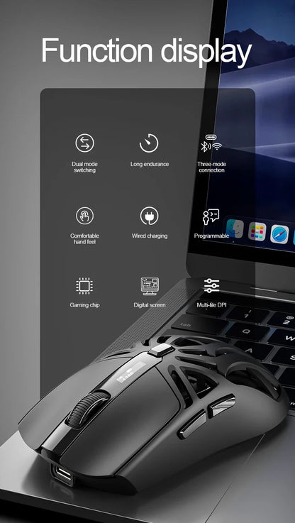 SmailWolf RS8 Wireless Gaming Mouse – Bluetooth & 2.4G, Lightweight E-Sports Mouse, 10,000 DPI, Triple Mode