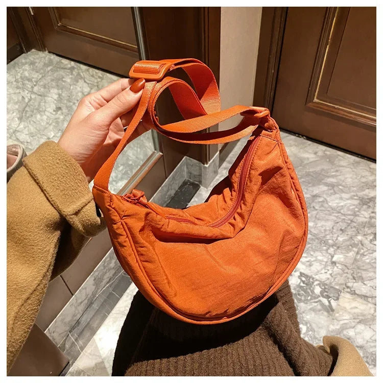 Casual Nylon Hobo Crossbody Bag for Women – Shoulder, Half Moon, Tote Travel Shopper & Purses