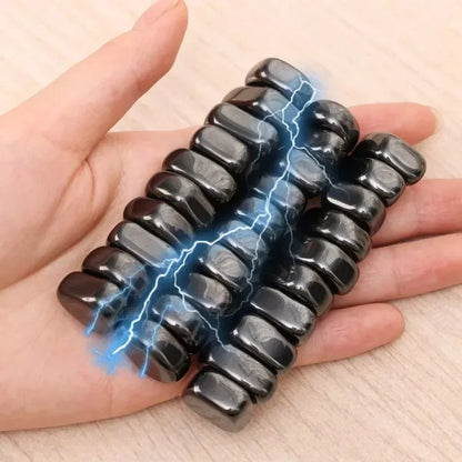 2/60x Irregular Polished Lodestone Magnets – Mini Magnetic Stones for Fridge, Whiteboard, Locker & Office Use