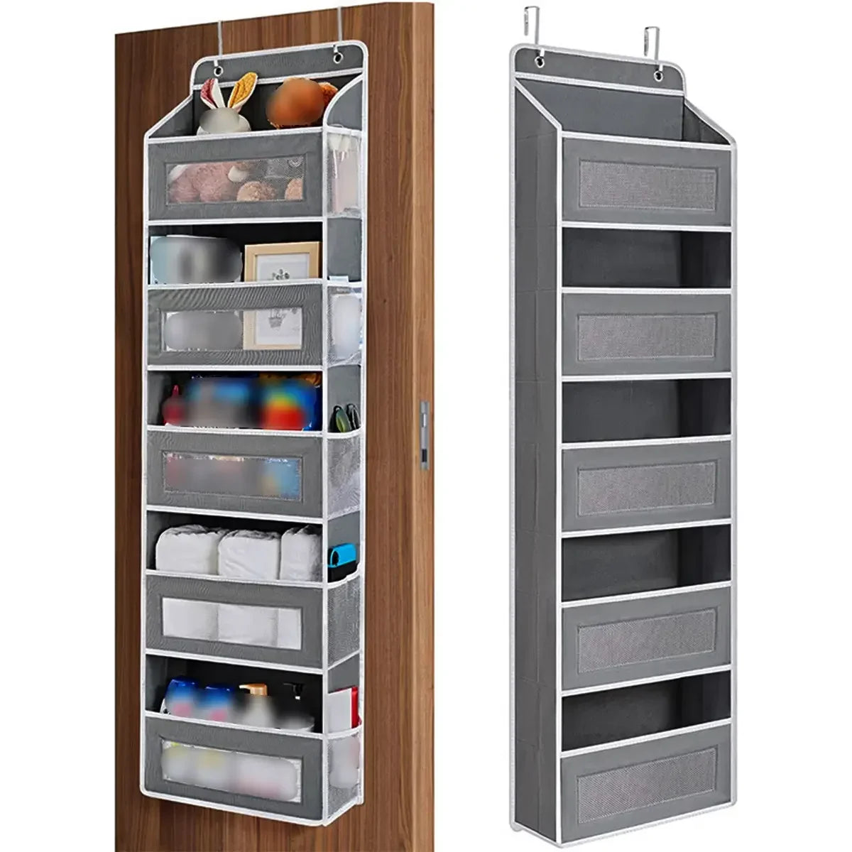 5-Layer Door Hanging Storage Organizer - Wall Mounted Space Saver for Camping, Bedroom & Closet Use