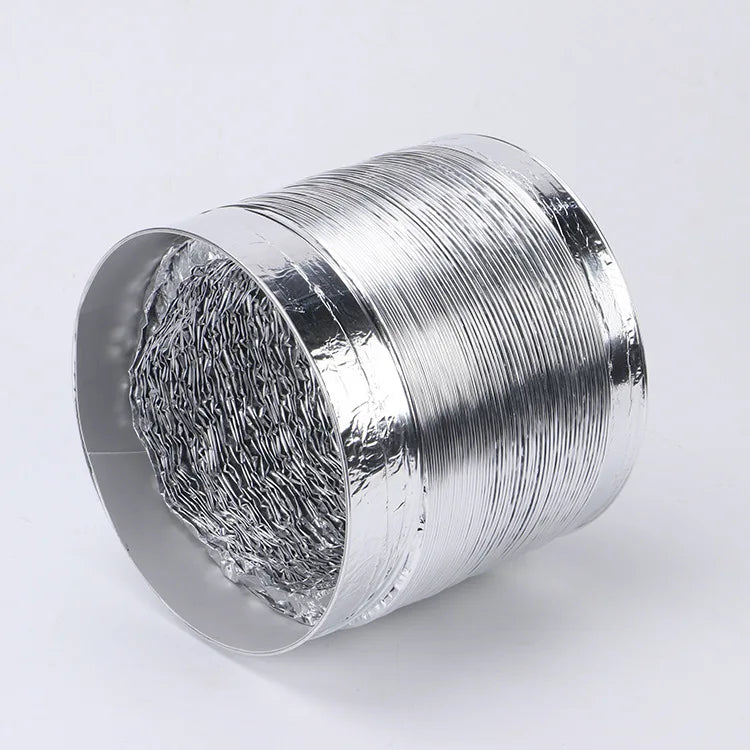 Scalable Aluminum Foil Ventilation Duct Hose – 80/100/120/150/200mm Exhaust Pipe for Kitchen, Bathroom & Fan Outlets